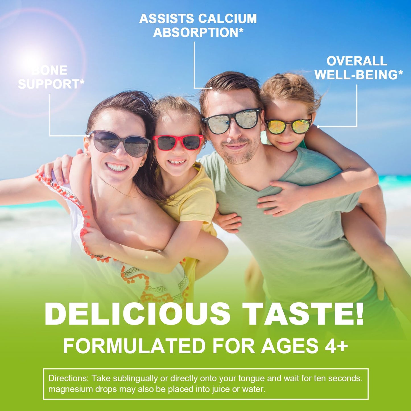 Calcium Magnesium Zinc Liquid with D3, K2 & C – High Absorption Plant-Based Supplement for Bone & Heart Support – Sugar-Free, Vegan – 30 Servings, Lemon Flavor