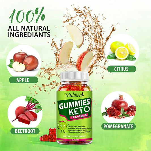 Mulittea Keto Gummies Supplement 120,000mg – 60 Gummies