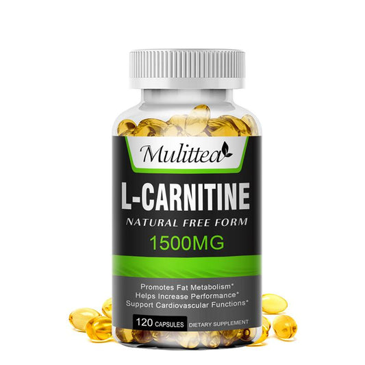 MULITTEA L-Carnitine 1,500 mg Capsules – Natural Energy & Focus Support, 120 Count