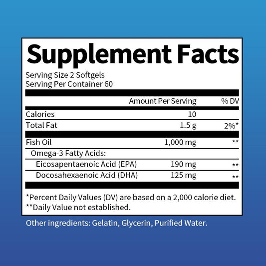 Triple Strength Omega-3 Fish Oil | 120 Softgels
