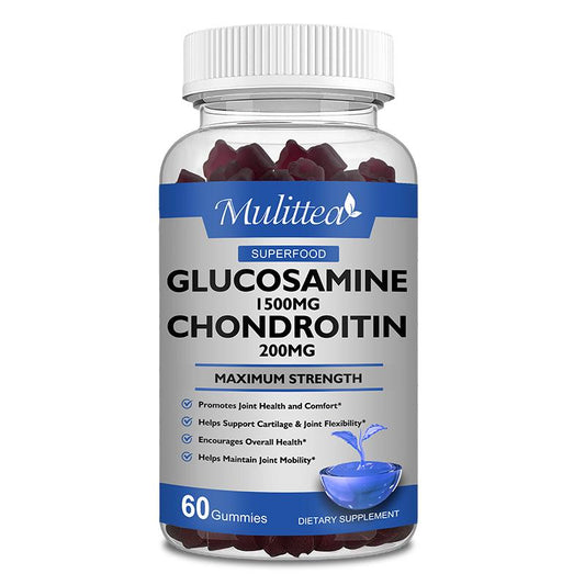 Joint Support Gummies with Glucosamine & Chondroitin – Relieves Occasional Discomfort, Promotes Cartilage Health, 60 Count