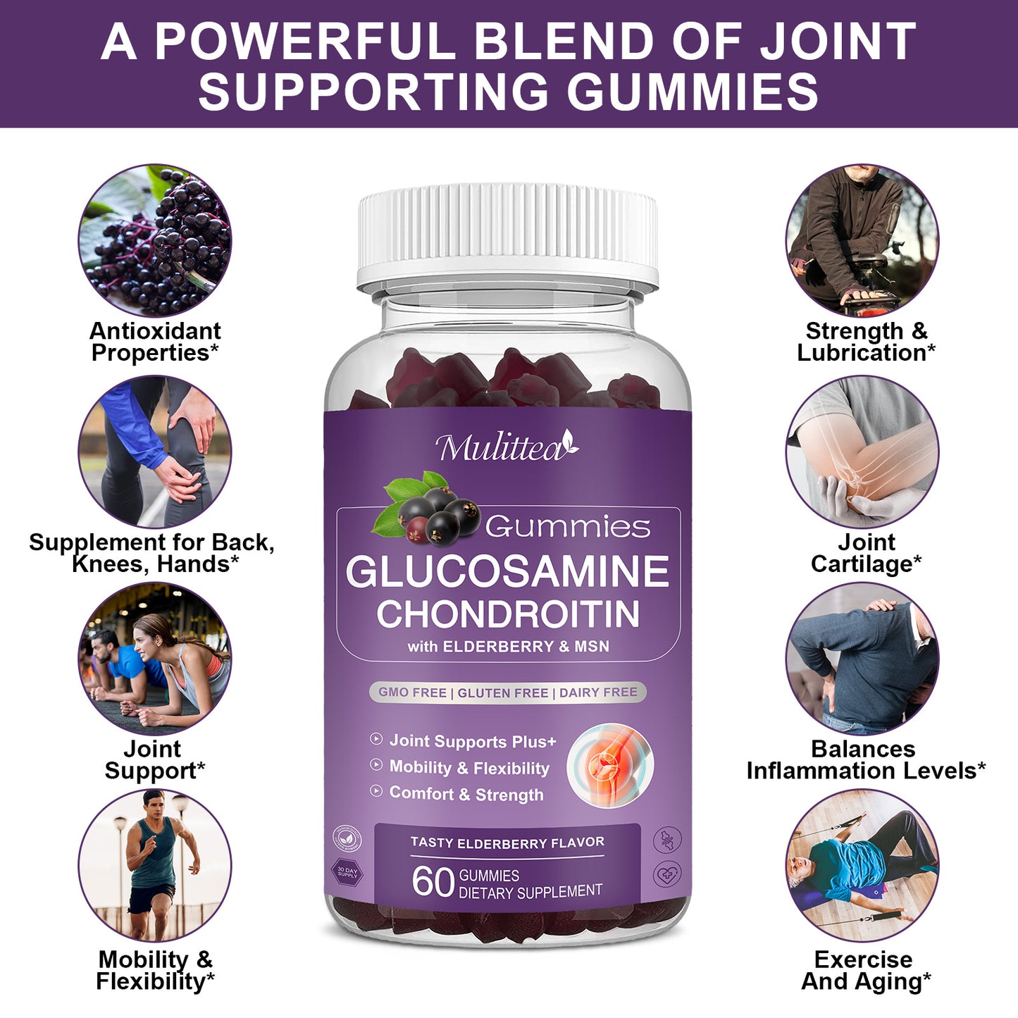 Mulittea Bone & Joint Strength Pack – Calcium + Chondroitin Gummies