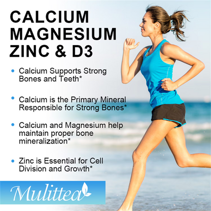 Calcium, Magnesium and Zinc Gummies with Vitamin D3 - Supports Bone Health & Immune Function - Dietary Vitamin Supplements for Women, Men(2 Pack)