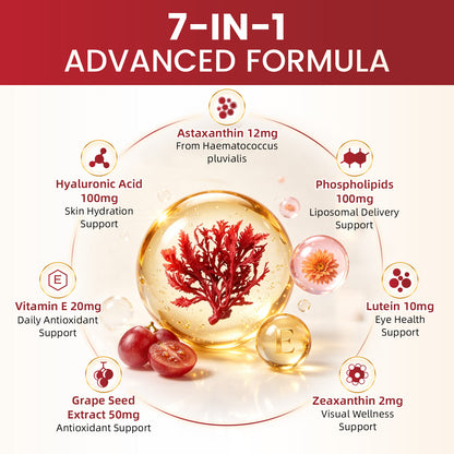 Liposomal Astaxanthin & Hyaluronic Acid | 90 Softgels