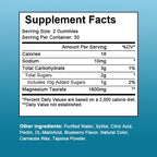 Magnesium Taurate Gummies,Amino Acid 1800mg Supplement,Supports Liver,Heart,Brain & Visual Health,60 Gummies