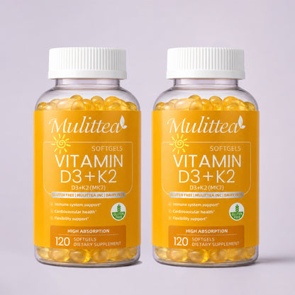 Vitamin D3 + K2 MK7 Softgels | 120 Count