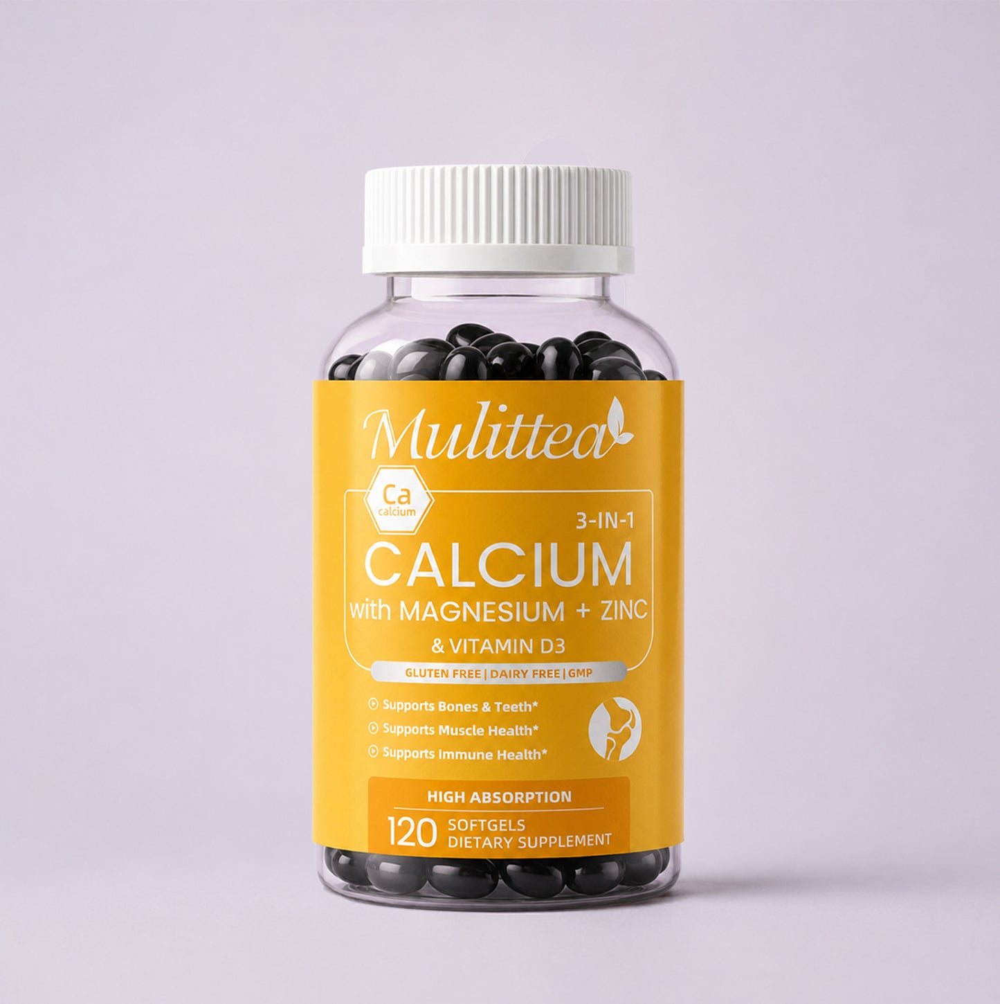 Calcium Magnesium Zinc & D3 Complex | 120 Softgels