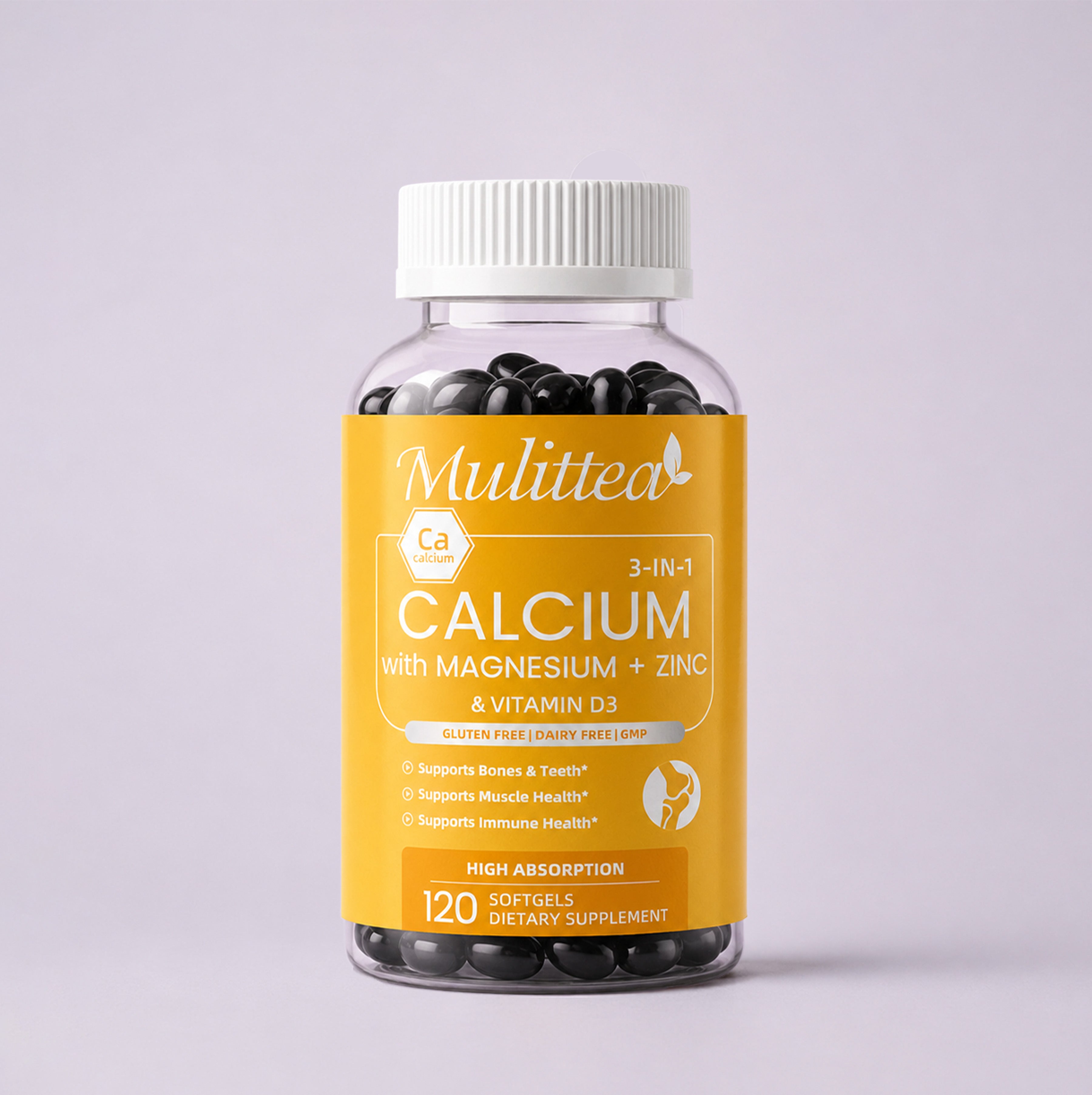 Calcium Magnesium Zinc & D3 Complex | 120 Softgels