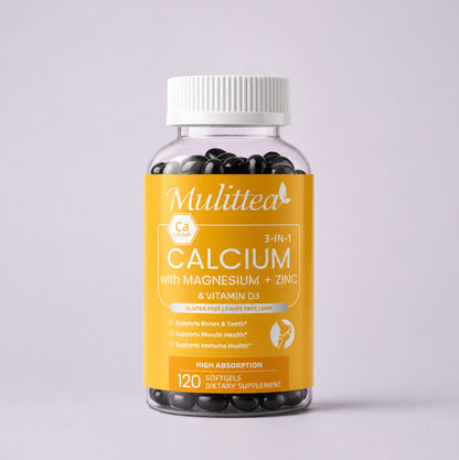Calcium Magnesium Zinc & D3 Complex | 120 Softgels