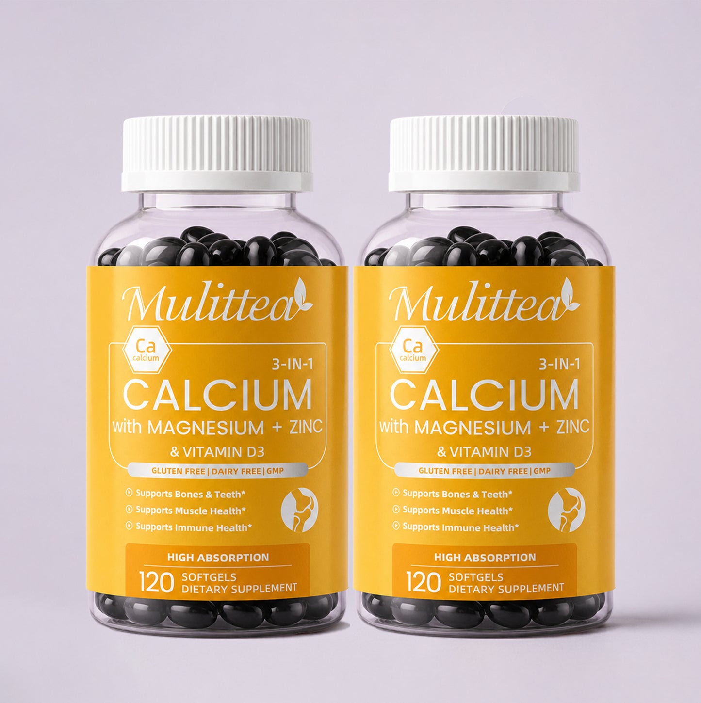 Calcium Magnesium Zinc & D3 Complex | 120 Softgels