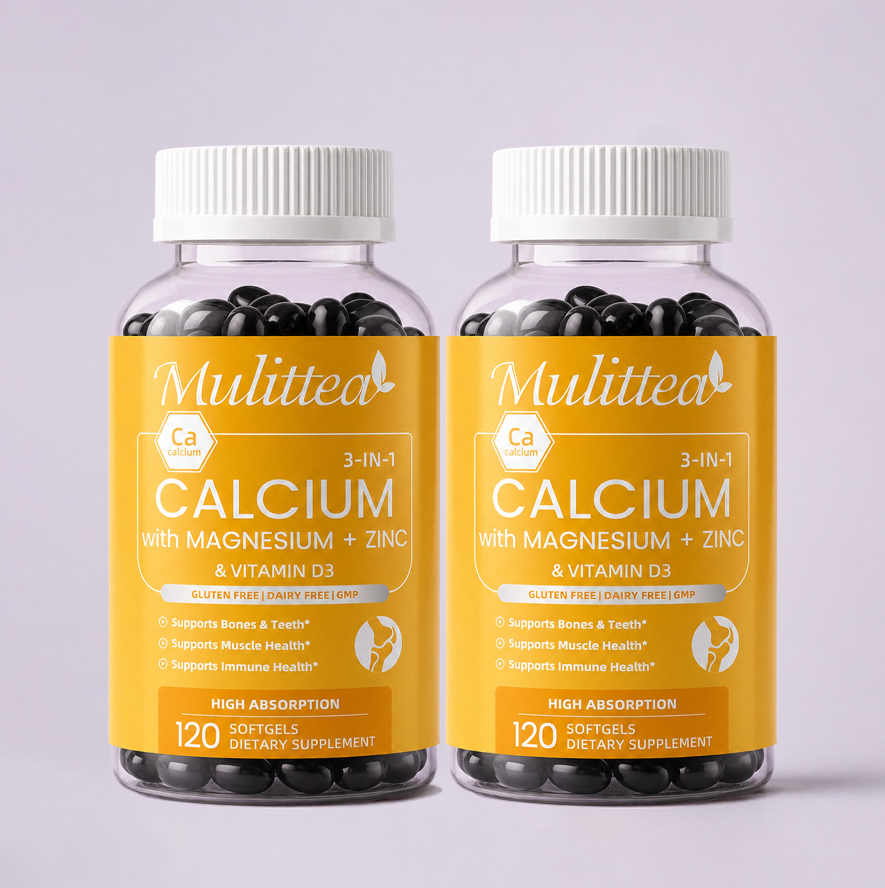 Calcium Magnesium Zinc & D3 Complex | 120 Softgels