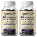 (2 Pack)Black Seed Oil Supplement, Cold Pressed Black Cumin Seed Oil, 120 Easy Swallow Softgels