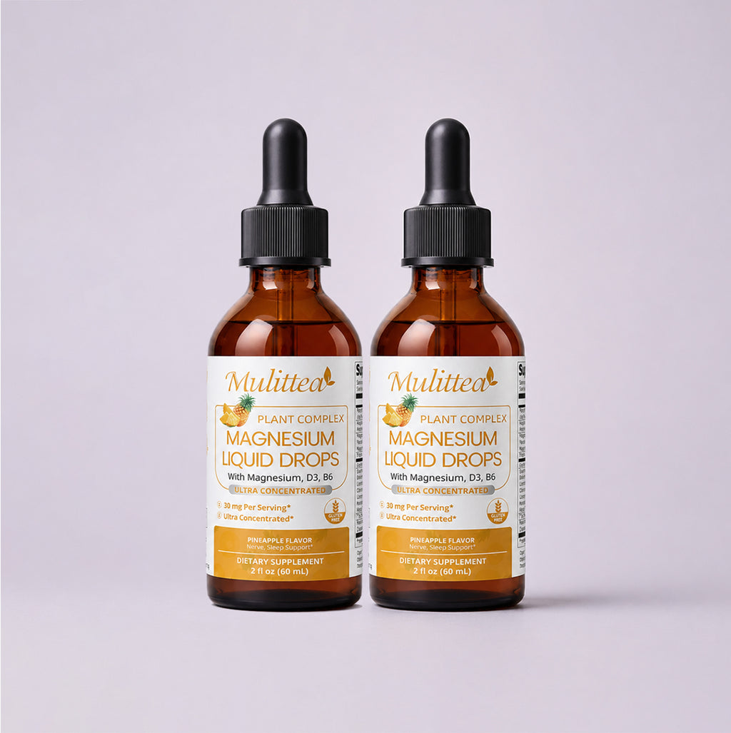 Triple Magnesium & B6 Liquid Drops | 2 x 2 fl oz (120ml)