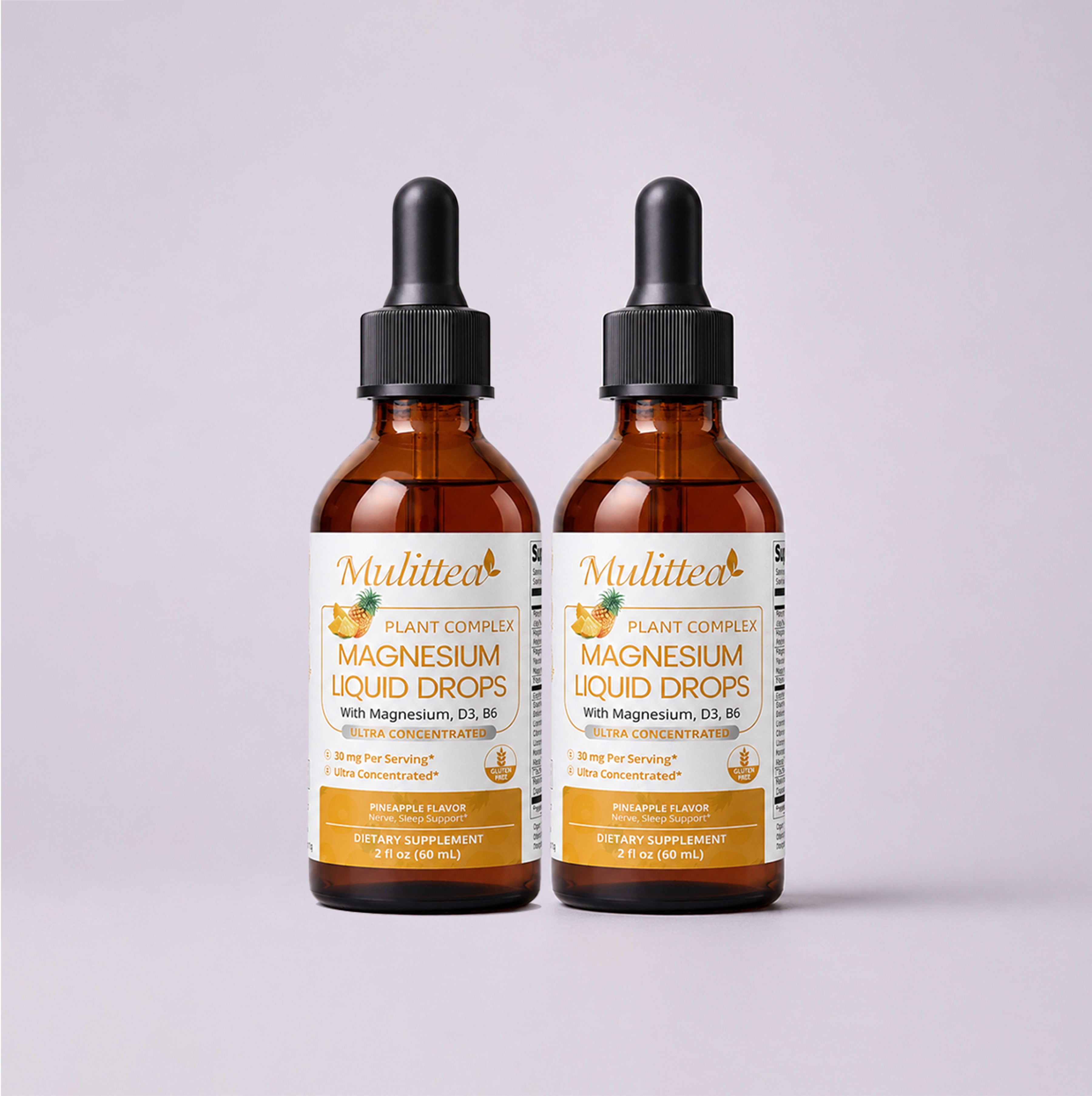 Triple Magnesium & B6 Liquid Drops | 2 x 2 fl oz (120ml)