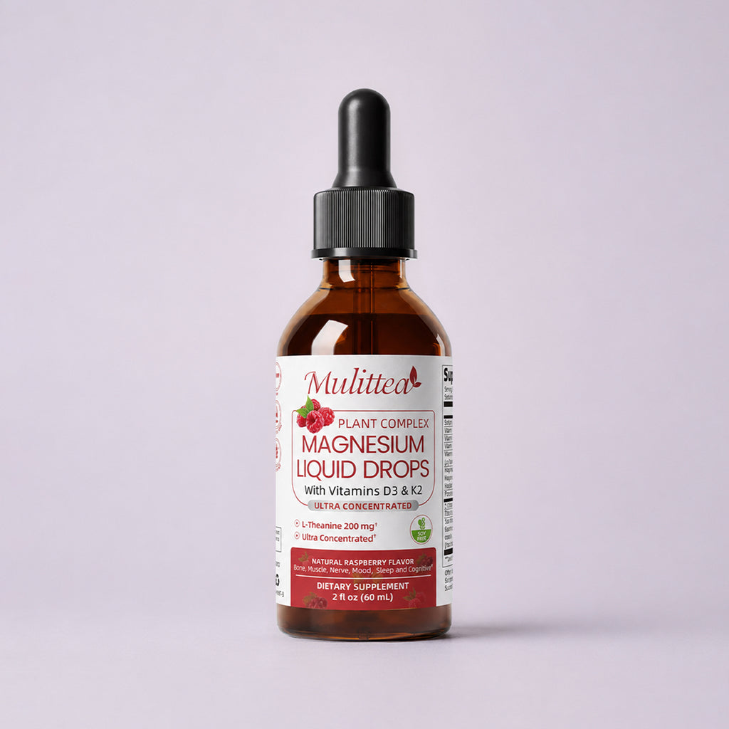 Magnesium Glycinate & L-Theanine Drops, Raspberry Flavor | 2 fl oz (60ml)
