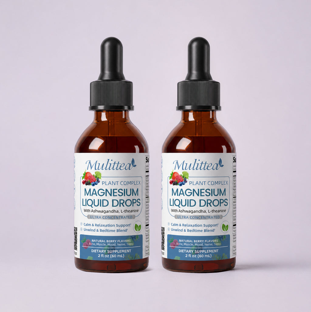 Magnesium Glycinate & Ashwagandha Drops | 2 x 2 fl oz (120ml)