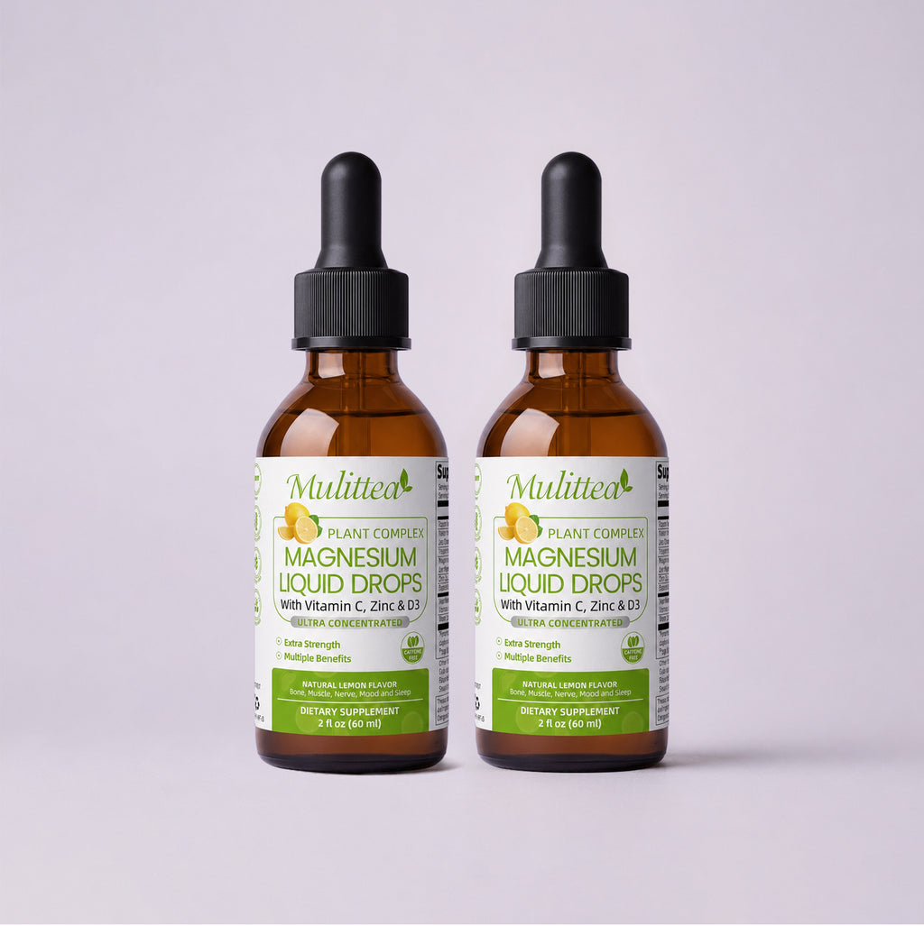 Liquid Calcium Magnesium Zinc Drops with D3 K2, Lemon Flavor | 2 x 2 fl oz (120ml)