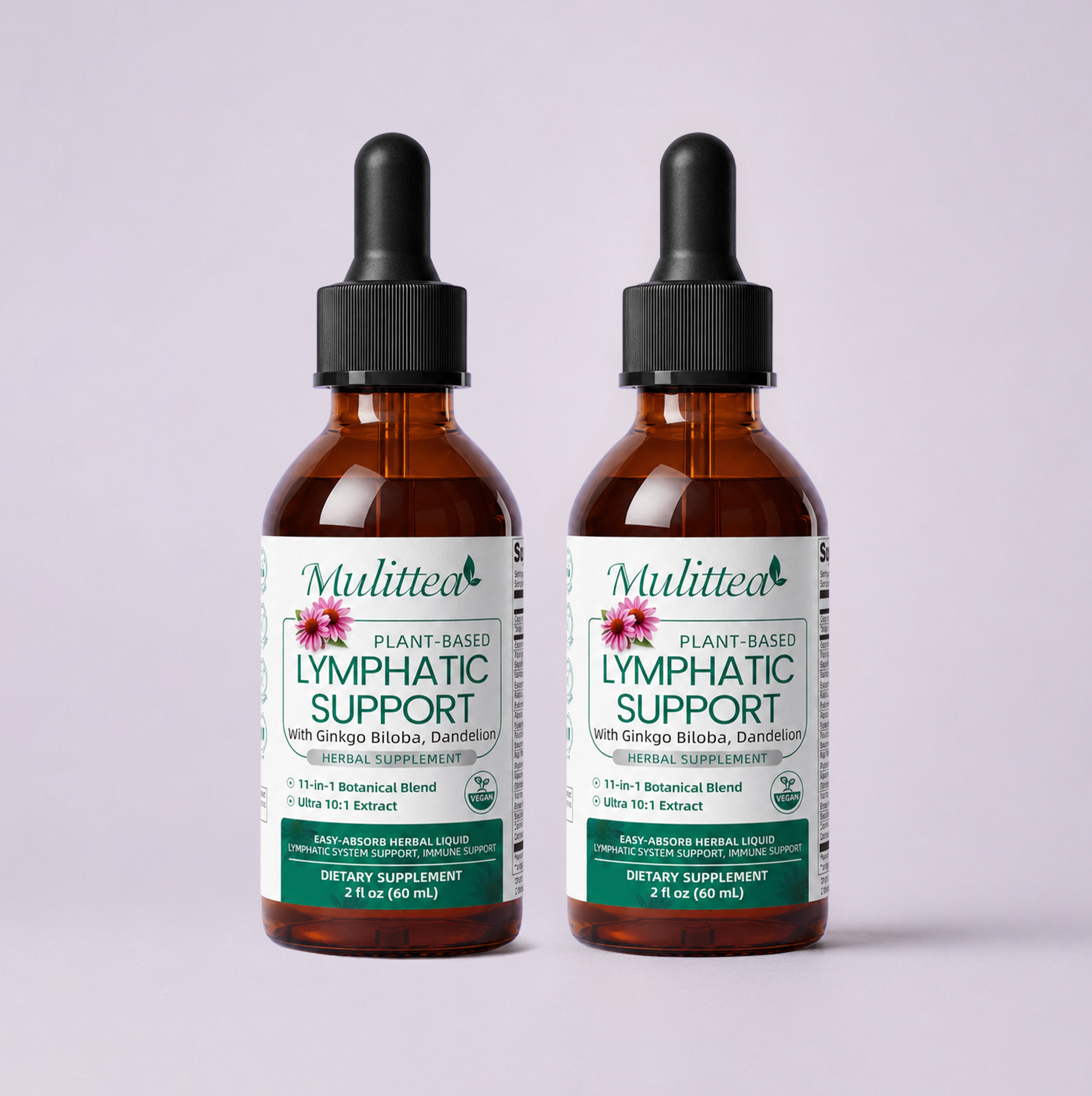 11-in-1 Lymphatic Support Drops for Detox & Bloating | 2 fl oz (60ml)