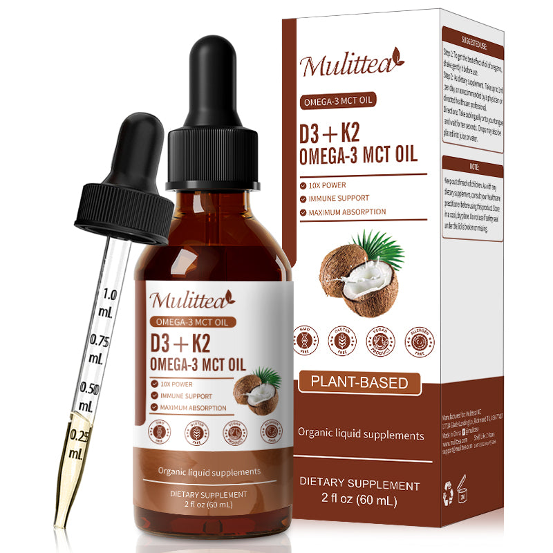 5000 IU Vitamin D3 + K2 & Omega-3 Drops | 2 fl oz (60ml)