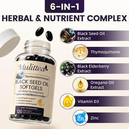 Mulittea Black Seed Oil Softgels