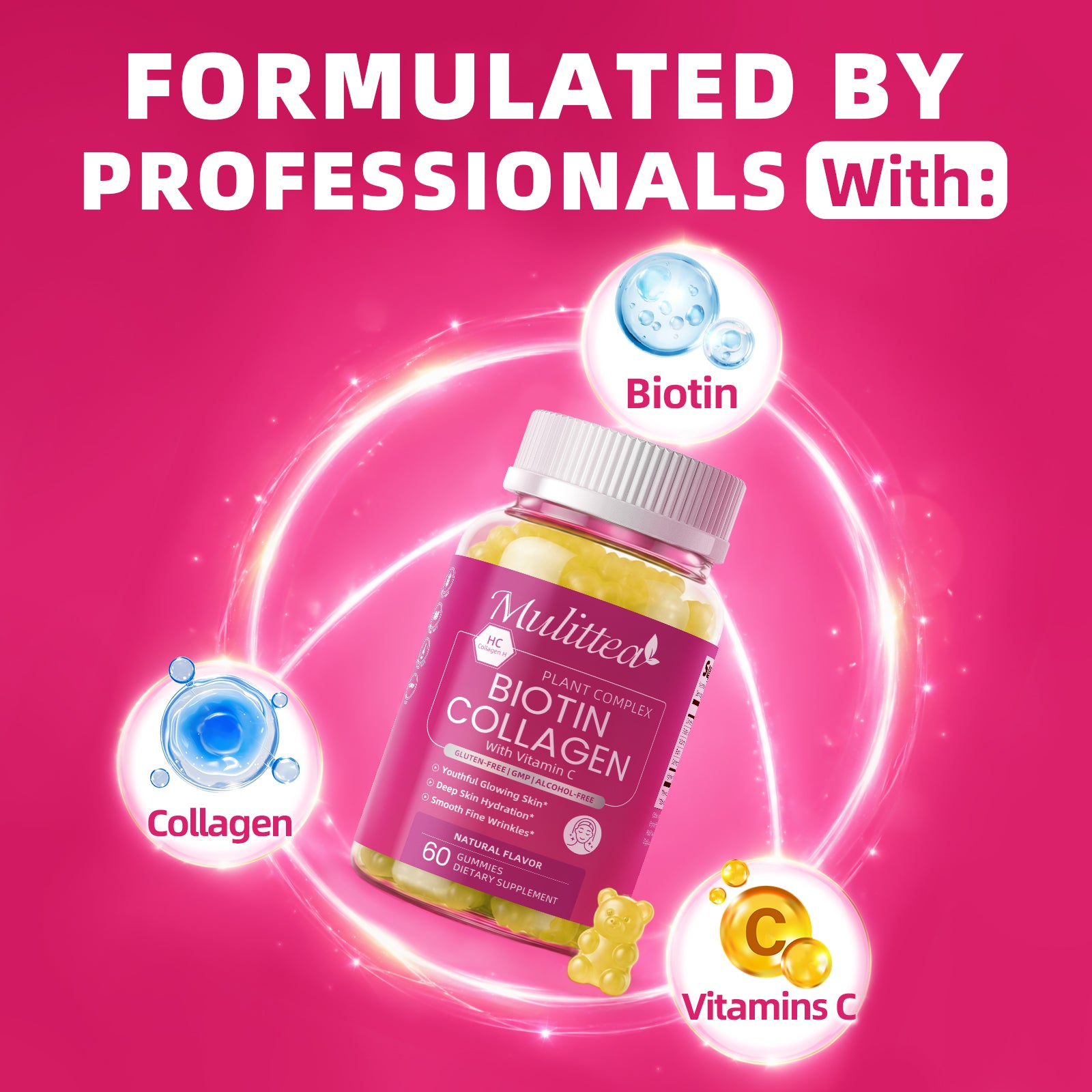 Biotin & Hydrolyzed Collagen Gummies | 60 Count