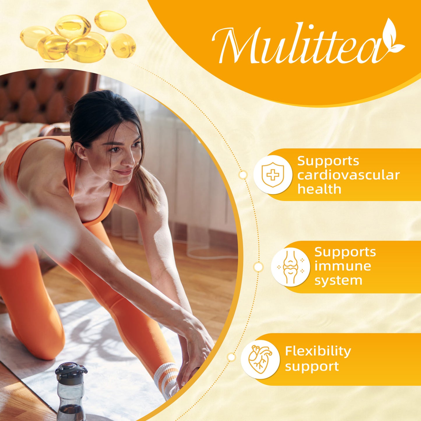 Mulittea® Vitamin D3 + K2 (MK7) Softgels | High Absorption Bone & Cardiovascular Matrix