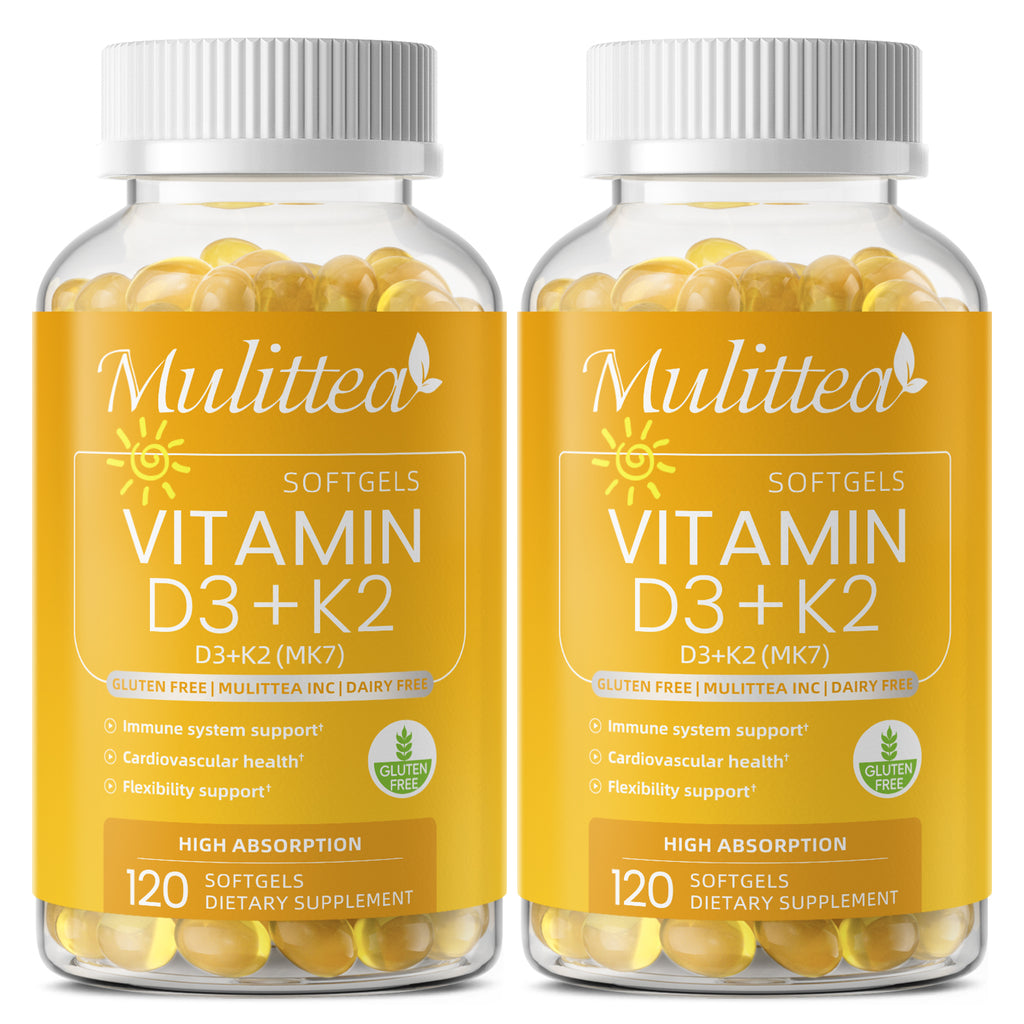 Vitamin D3 + K2 MK7 Softgels | 120 Count