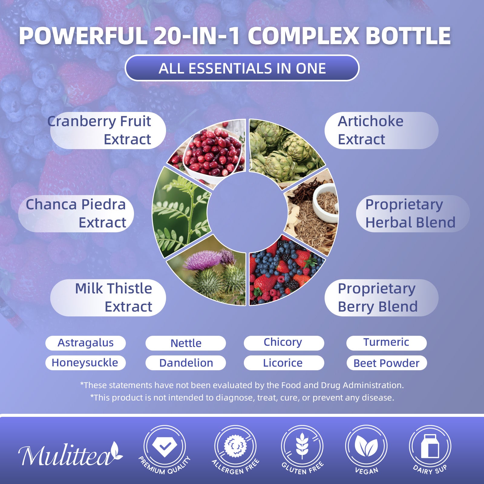 Mulittea 27-in-1 Kidney & Liver Cleanse Drops | 2 fl oz (60ml)