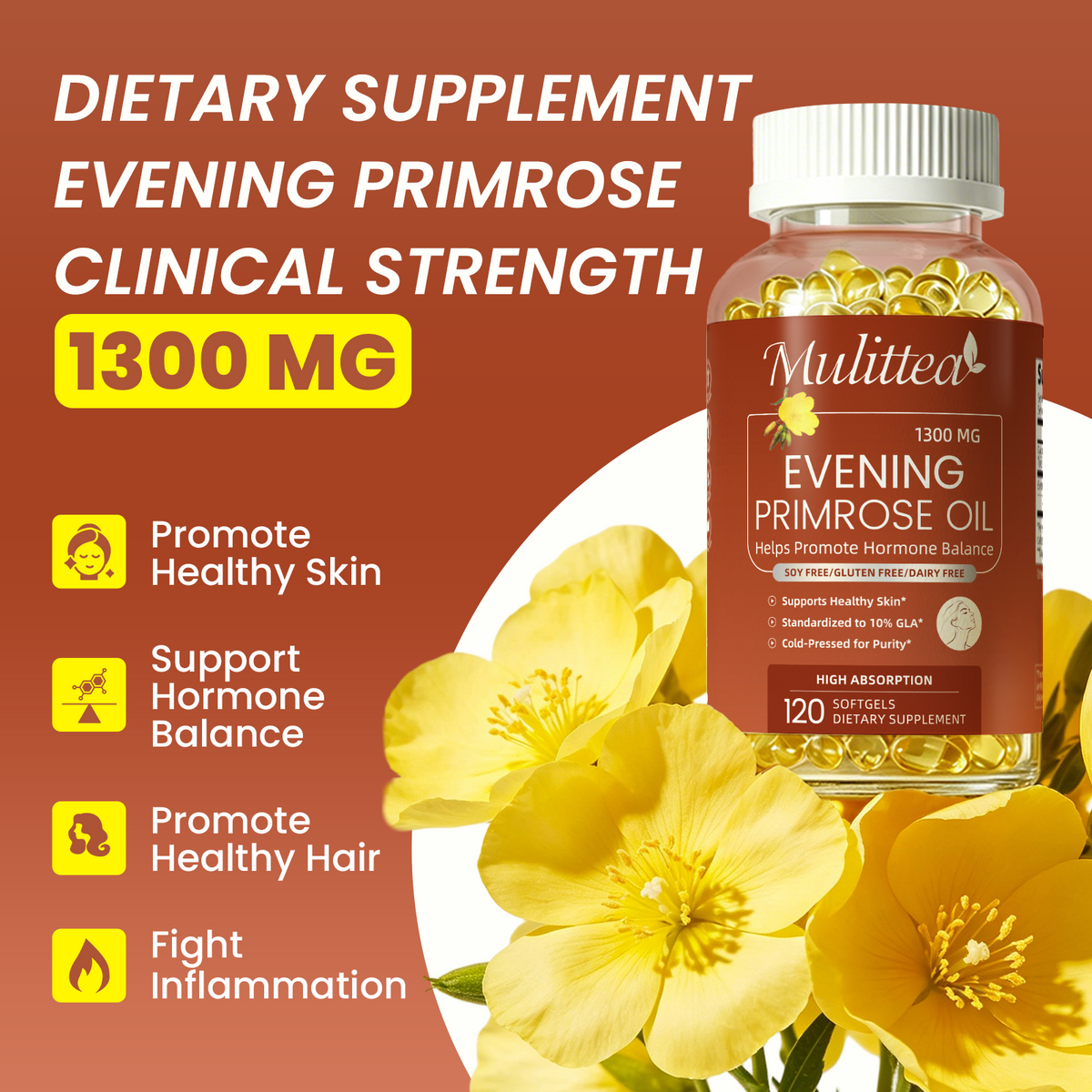 Evening Primrose Oil & GLA | 120 Softgels