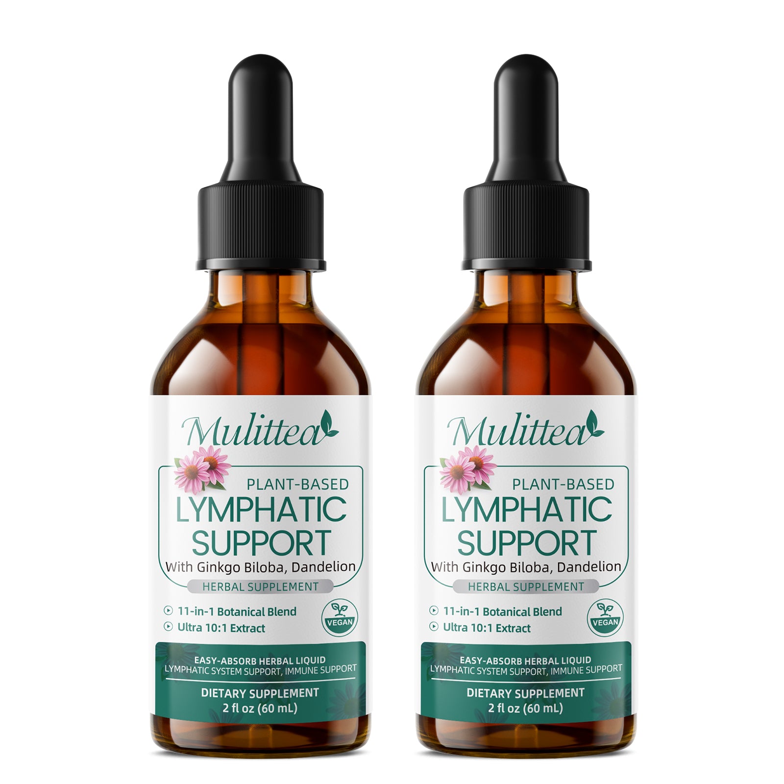11-in-1 Lymphatic Support Drops for Detox & Bloating | 2 fl oz (60ml)