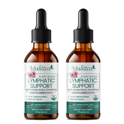 Mulittea® Plant-Based Lymphatic Drainage Drops for Detox & Bloating - 60mL