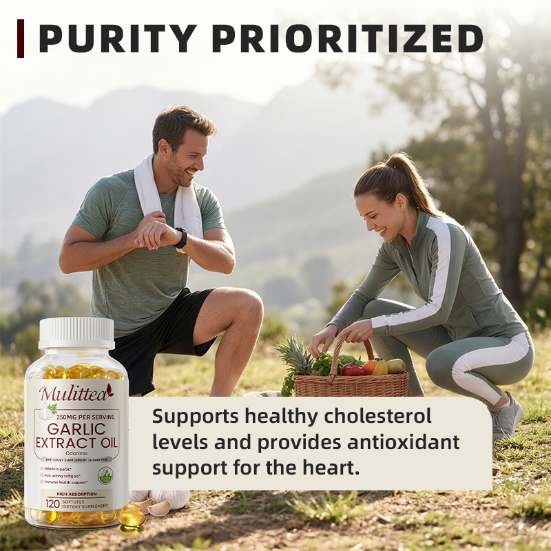 Odorless Garlic Extract Oil | 120 Softgels