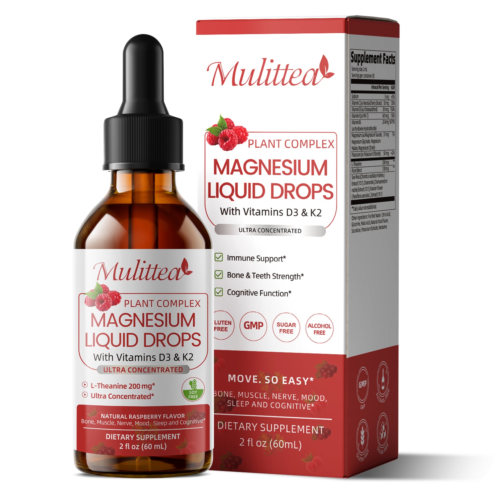 Triple Magnesium with Potassium & L-Theanine Drops | 2 fl oz (60ml)