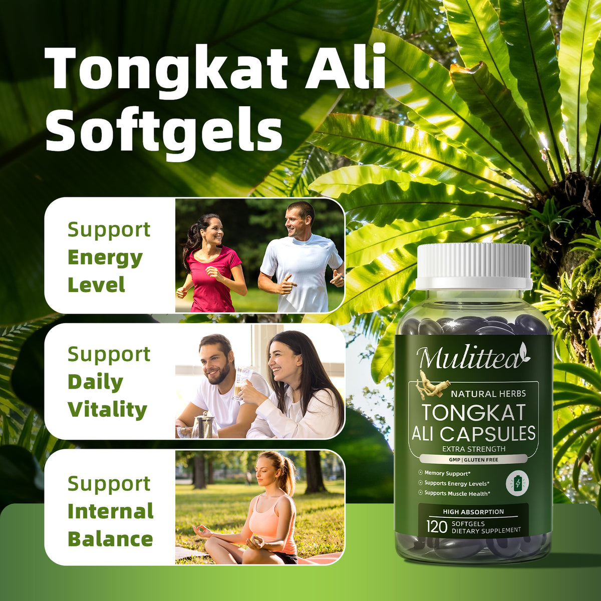 20:1 Tongkat Ali & Ginseng Softgels | 120 Count