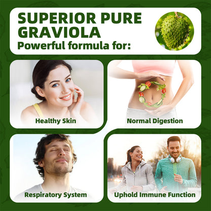 Mulittea® Soursop Premium Extract Softgels – Pure Graviola 10:1 Leaf Formulation