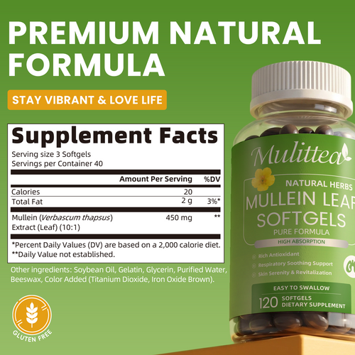 10:1 Mullein Leaf Extract | 120 Softgels