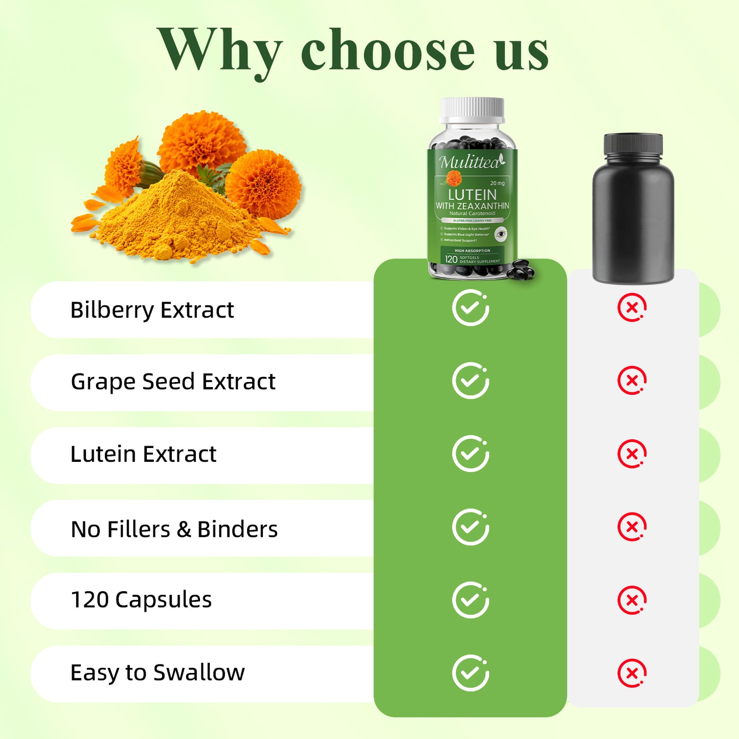 Mulittea® Lutein with Zeaxanthin 20mg Softgels - 120ct