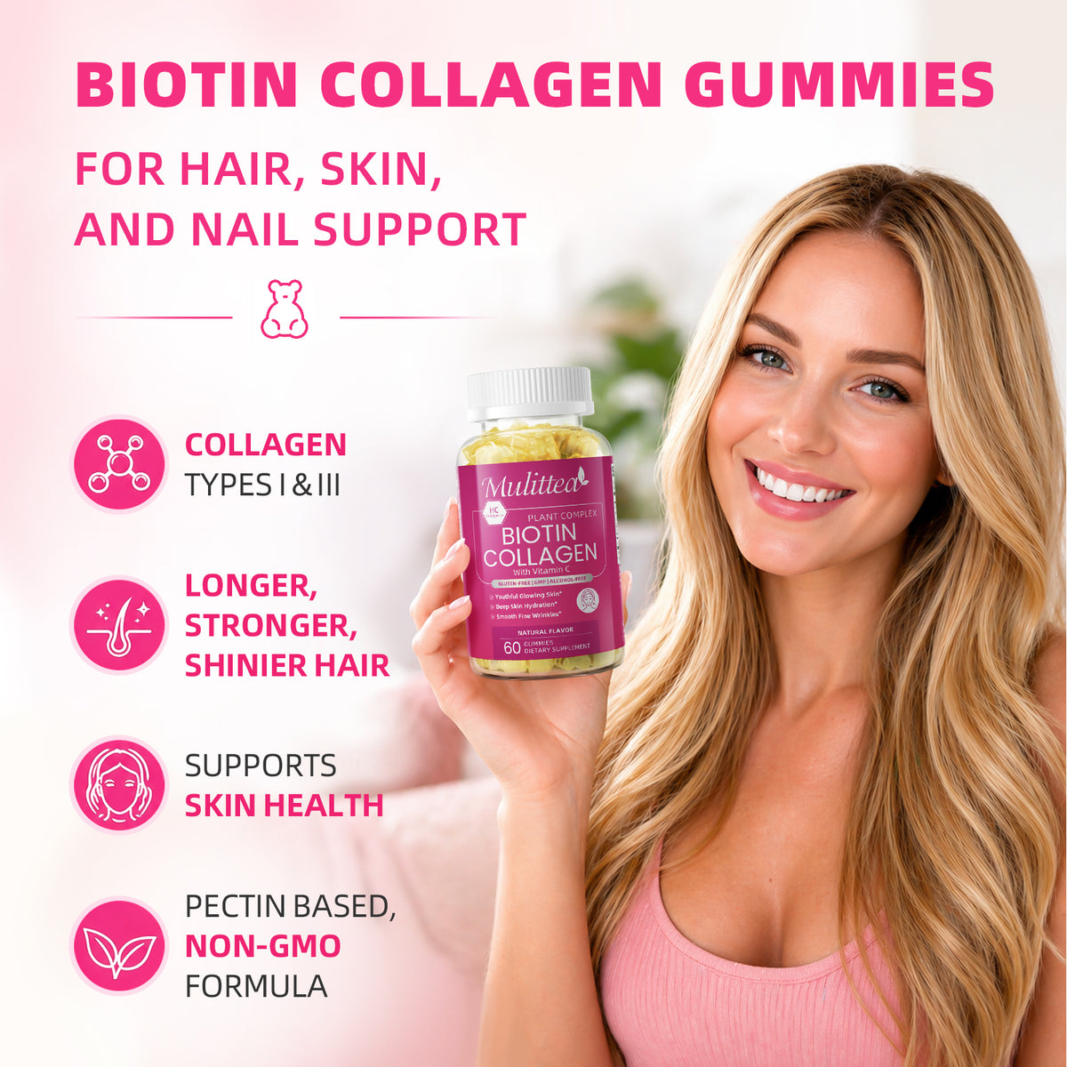 Biotin & Hydrolyzed Collagen Gummies | 60 Count