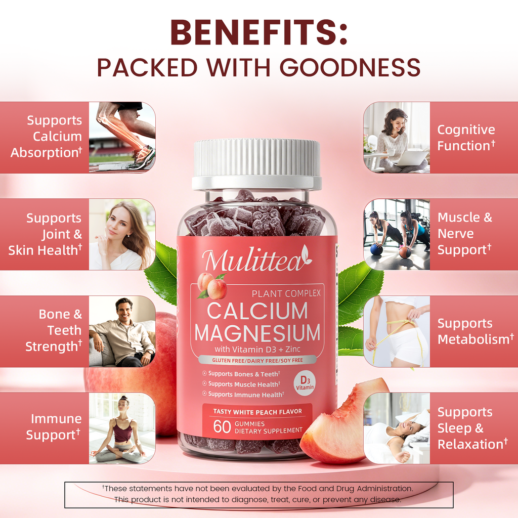 Magnesium Glycinate & Calcium Gummies | 60 Count