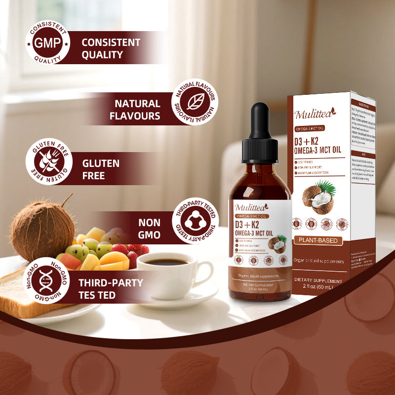 5000 IU Vitamin D3 + K2 & Omega-3 Drops | 2 fl oz (60ml)