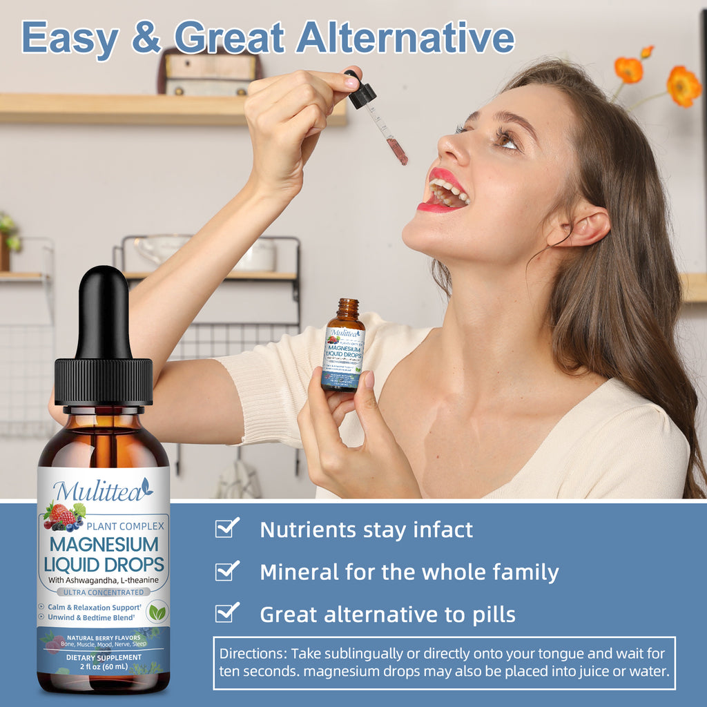 10-in-1 Advanced Magnesium Glycinate Drops | 2 fl oz (60ml)