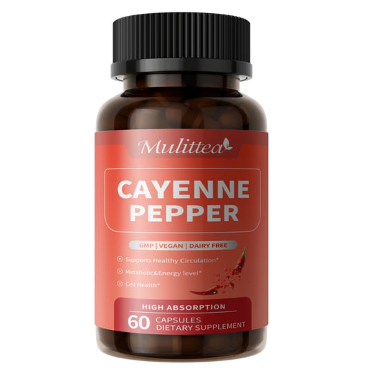 Advanced Heart & Blood Flow Support | 12-in-1 Formula with Nattokinase 20,000FU, Hawthorn, Cayenne Pepper | Non-GMO Vegan Capsules By Mulittea