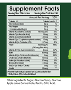 Mulittea Fruit & Veggie Gummies (60 counts) | Whole Food Multivitamin + Fiber | Energy & Immune Support