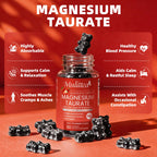 Magnesium Taurate Gummies, for Boost Magnesium Levels, High Absorption Taurate, 60 Gummies