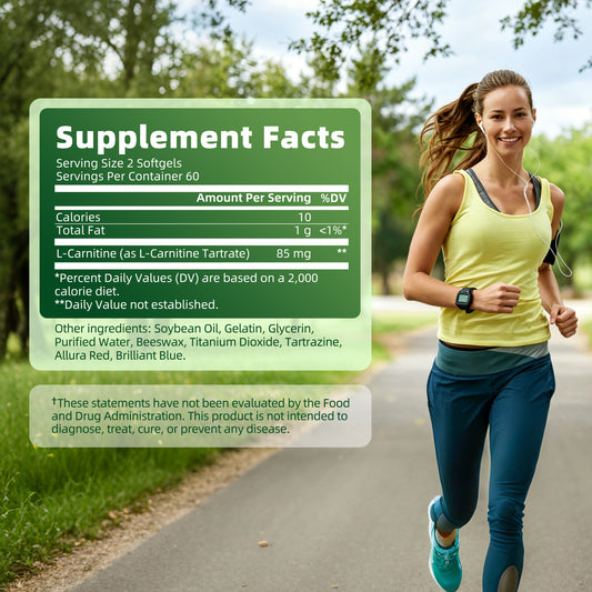 Mulittea® L-Carnitine Softgels - Premium L-Carnitine Tartrate 300mg Per Serving for Energy Production, Lipid Metabolism & Brain Health Support (120 Softgels)