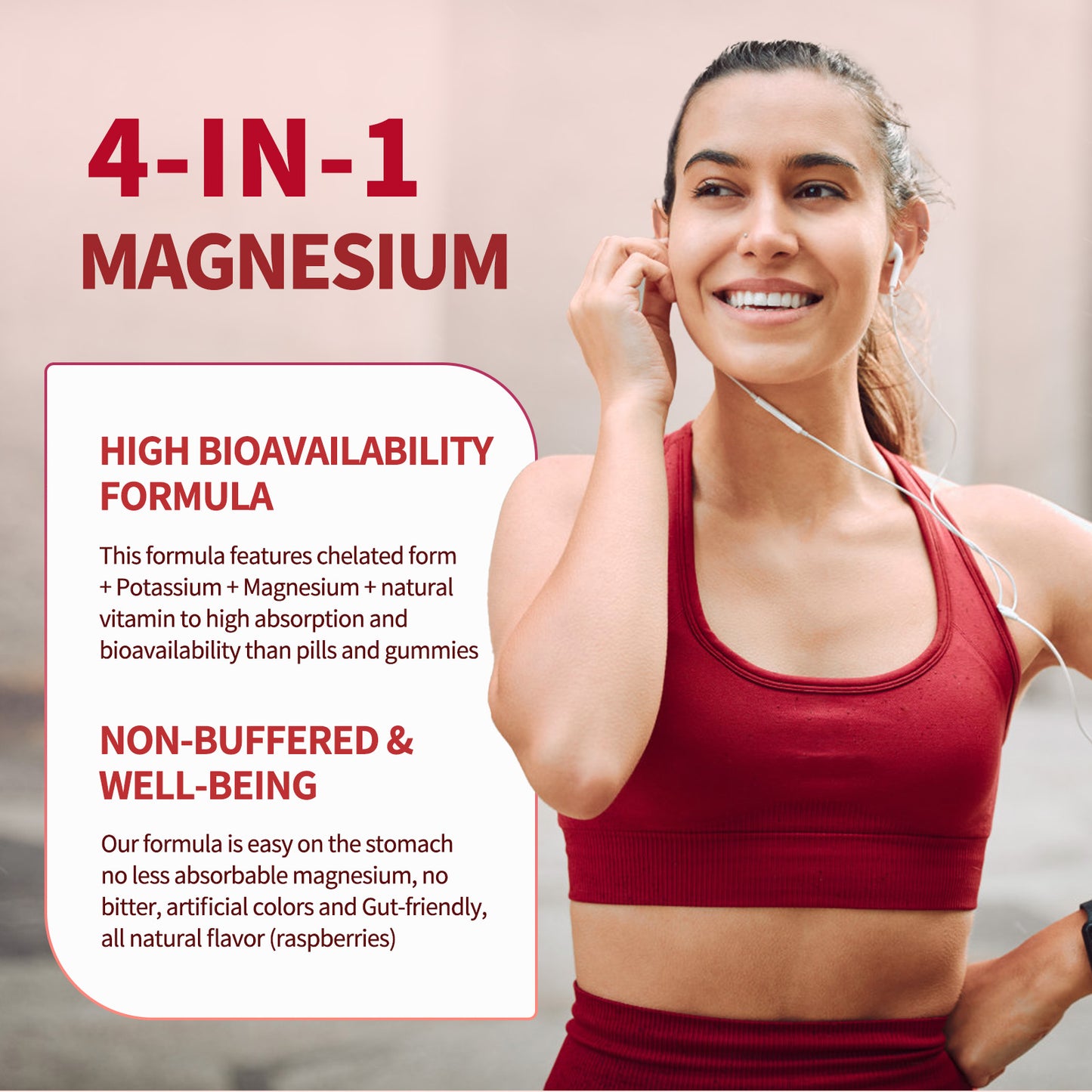 Magnesium Glycinate Liquid Drop - with Citrate, Malate and Taurate, L-Theanine, D3, K2,B6 - for Sleep, Bone,Muscles, Energy, Sugar-Free Raspberry Flavor - 4 Fl Oz
