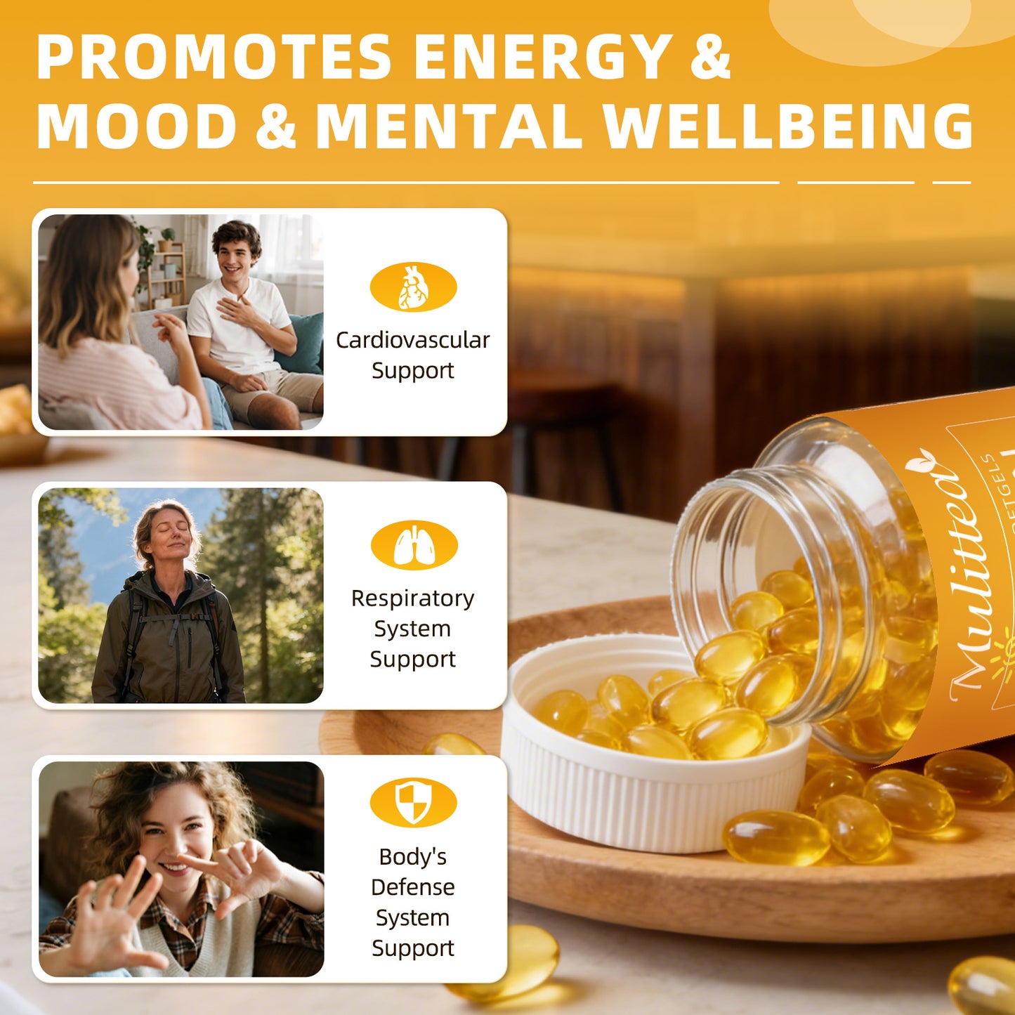 Mulittea® Vitamin D3 + K2 (MK7) Softgels | High Absorption Bone & Cardiovascular Matrix