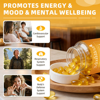 Mulittea® Vitamin D3 + K2 (MK7) Softgels | High Absorption Bone & Cardiovascular Matrix