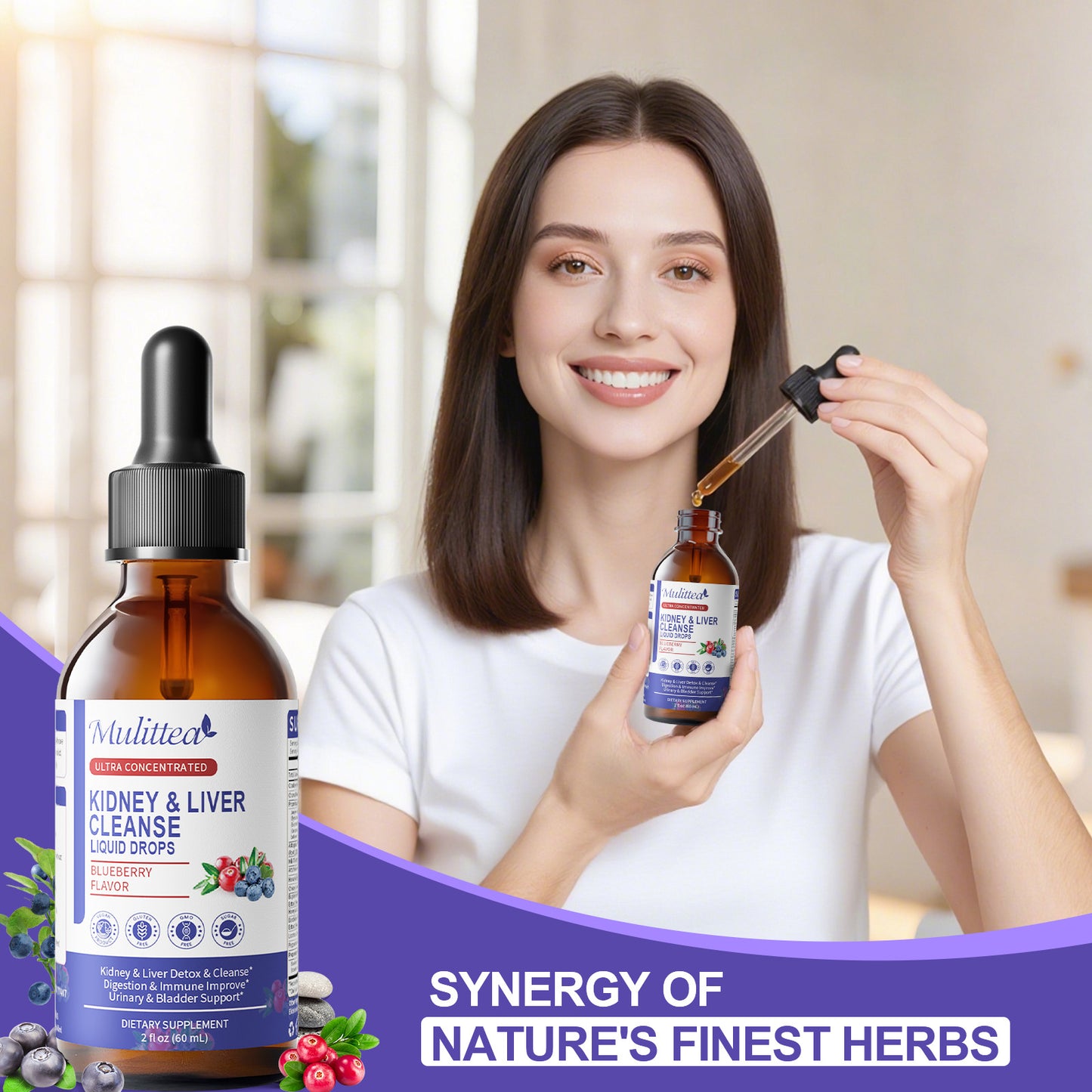 Mulittea® 27-in-1 Kidney & Liver Cleanse Drops | Detox & Urinary Support