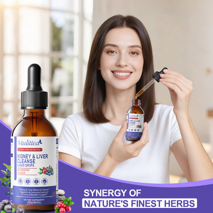 Mulittea® 27-in-1 Kidney & Liver Cleanse Drops | Detox & Urinary Support